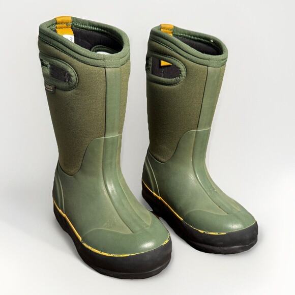 Bogs Kids Classic Waterproof Insulated Winter Boots Green US Size 10 EU 26
